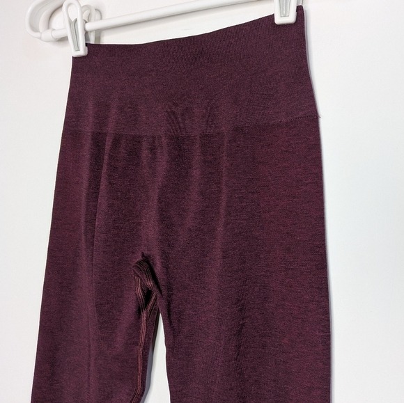 Alphalete Maroon Workout Exercise Leggings S - Picture 2 of 11